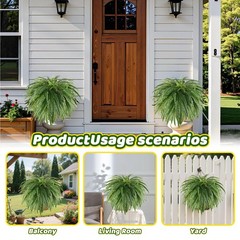 Single Silky 50″ Artificial Fern Plant, Large Fake Fern with 116Fronds, Reali…