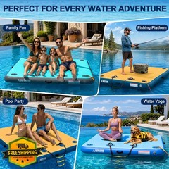 AWSUM Floating Dock Brown/Blue 5’x6′