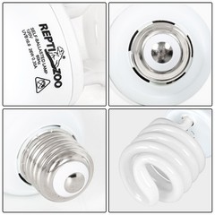 REPTI ZOO Reptile Heat Lamp Bulb and UVB 10.0 Reptile Light Combo P… Fast Ship