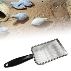 Stainless Steel Reptile Sand Substrate Scoops Shovel Sifter Mesh Metal Reptile