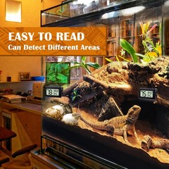 Palksky Bearded Dragon Tank Accessories, 2PCS Reptile Black rectangle