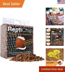 ReptiChip Organic Coconut Chip Bedding – 72 Quart Eco-Friendly Reptile Substrate