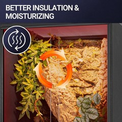 REPTIZOO 67 Gallon PVC Tall Reptile Tank, 24 x18x36 inch Large Reptile Terrar…