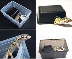 Hypeety Reptile Hide Box, Small Animal Hideaway, Hides with Texture Help Peel…