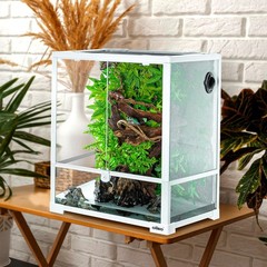 30 Gallon Reptile Tank 18″ x 18″ x 24″ Reptile Terrarium, Full View Glass Ter…