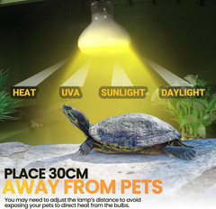 (4-Pack 100W Reptile Heat Lamp Bulbs – UVA Daylight Basking Light Bulbs for Rept