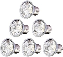 6-Packs 25W Bulbs Reptile Heat Lamp Heater Light Halogen Basking Bulbs Full S…