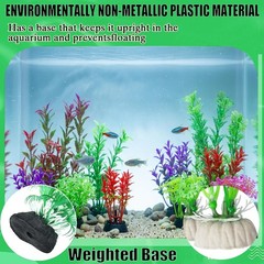 25 Pack Aquarium Plants, Fish Tank Decoration Colorful Artificial Fish Tank D…