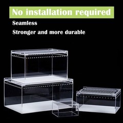 Small Acrylic Tarantula Enclosure Terrarium with Magnetic Button,8 * 4 * 4inc…
