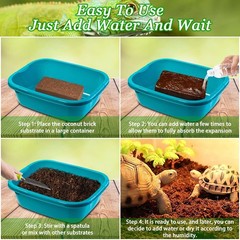 6 Pack Natural Coconut Fiber Substrate for Reptile Compressed Husk Bedding