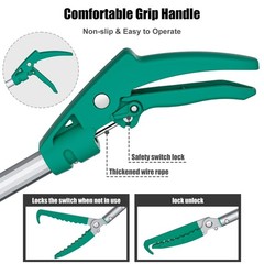78″ Extendable Snake Grabber Reptile Tongs Rattle Snake Catcher Wide Jaw Hand…