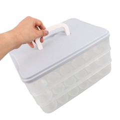 Stackable Egg Cartons Clear Holder Tray with Lid Container for Refrigerator