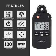 Quantum PAR Meter Full-Spectrum High Precision PPFD Tester for Photosynthetic…