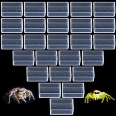 25 PCS Tarantula Micro Water Bowl Mini Plastic Tiny Reptile Dish Transparent