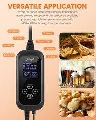 450W Reptile Thermostat Controller – PID Dimming Thermostat Control with Day/…