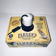FLUKERS Reptile Deluxe Clamp Lamp 75watt 5.5in Ceramic with Switch