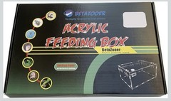 BETAZOOER Reptile Terrarium Tank Acrylic Reptile Feeding Box with Hygrometer