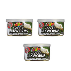Zoo Med Can O’ Silkworms Reptile Wet Food- 1.2 oz (3 Packs)