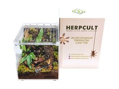 Herpcult Acrylic Reptile Terrarium Gecko Spider Vivarium Enclosure Medium Flat