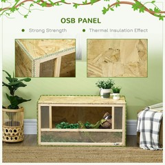 Wooden Reptile Terrarium for Chameleon Lizard Snake Frog Turtle
