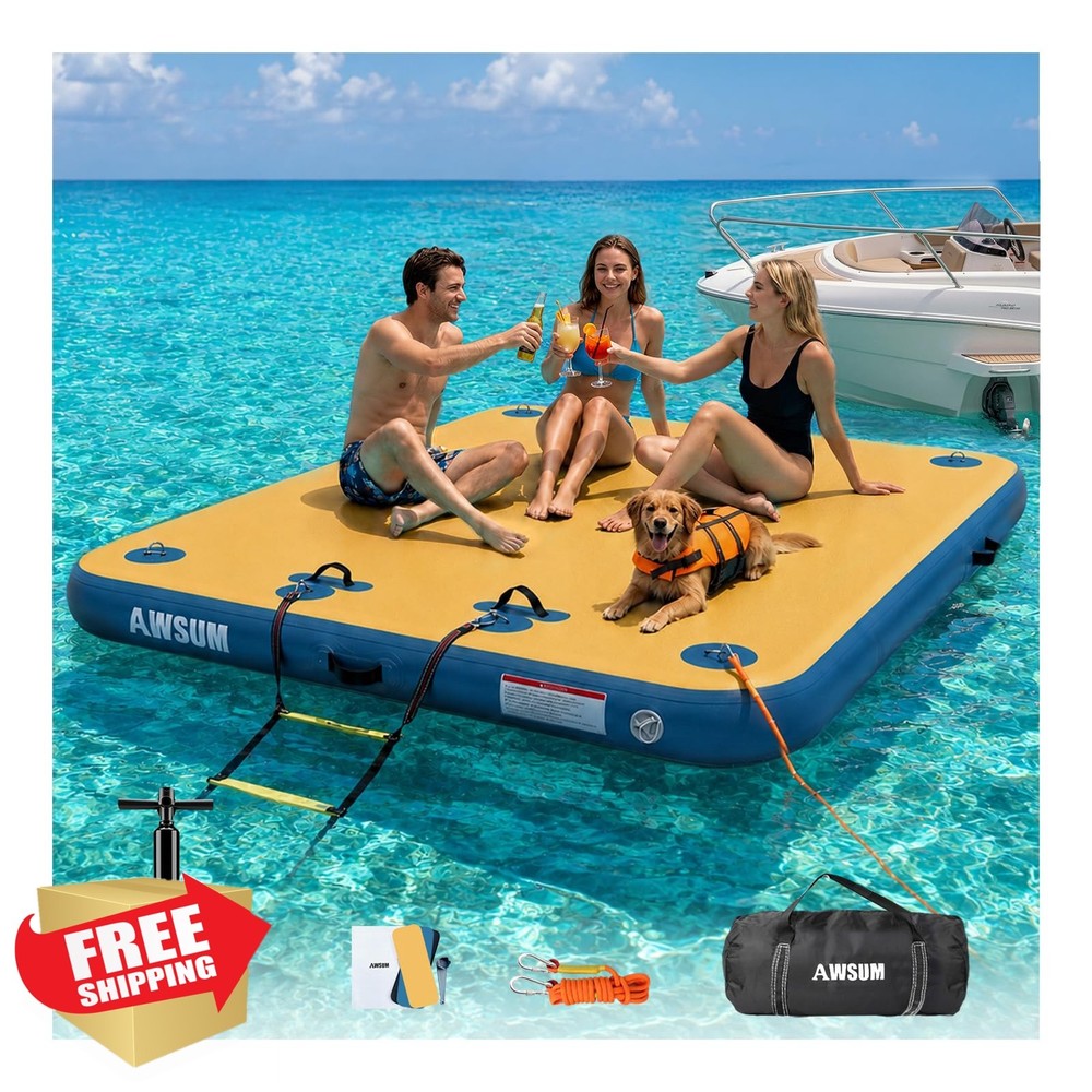 AWSUM Floating Dock Brown/Blue 5’x6′