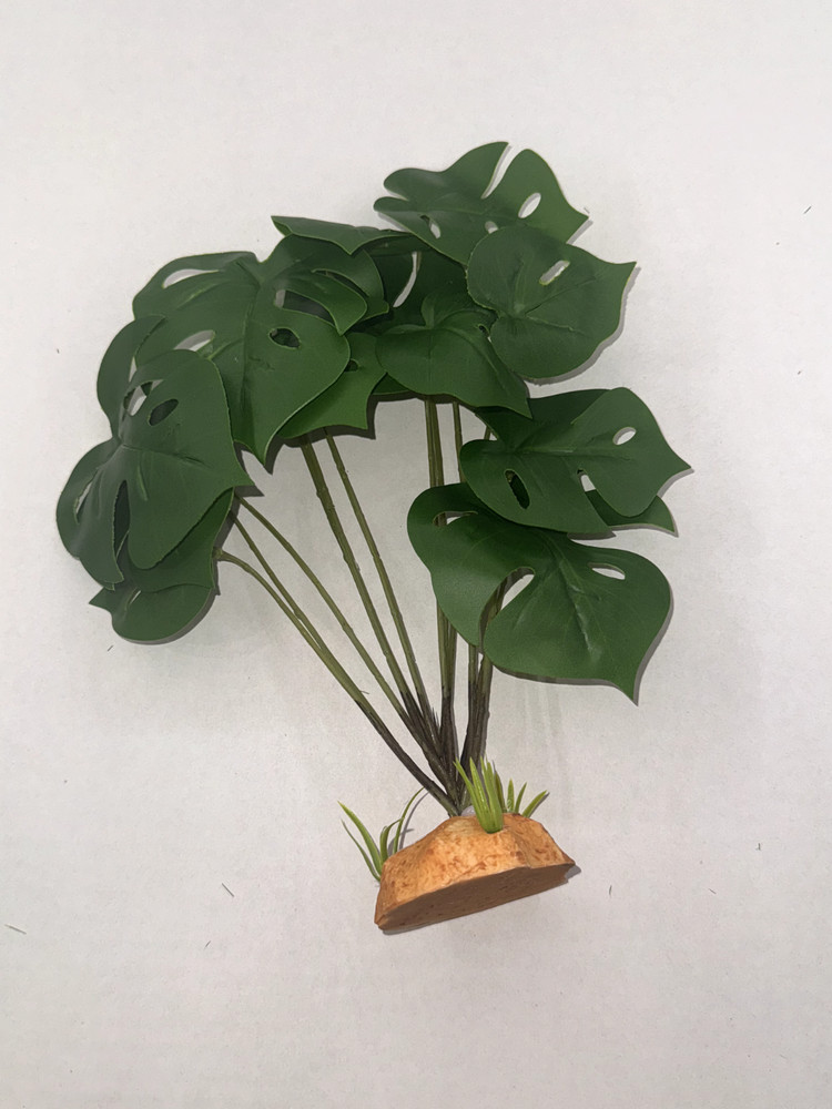 Fake Monstera Plant fake reptile plant for terrarium and tank decor realistic