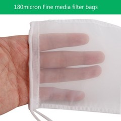 6Pack Fine Media Filter Bag for Aquarium 180 Micron Extra Fine Drawstring Fil…