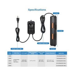 hygger Aquarium Heater, 100W/200W/300W/500W/800W Submersible Fish Tank Heater…