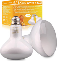 Reptile Basking Light Bulb – 150W Reptile Heat Lamp 2 Pack UVA Daylight