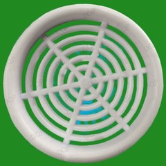 100x White Vivarium Reptile Push Fit Round 65mm Air Vents, 60mm Hole,Ventilation