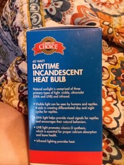 GREAT CHOICE 60-Watt Daytime Incandescent Heat Bulb (NEW)…GW….