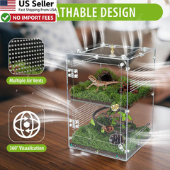 Large Jumping Spider Enclosure 2 in 1 Ventilated Reptile Terrarium Acrylic