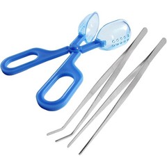3-in-1 Reptile Feeding Tongs with Bug Scooper and 2 Tweezers for Bearded Dragon