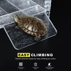 Adjustable Turtle Basking Platform, 10-13″ Wide, Slip-Resistant Ramp, Acrylic…