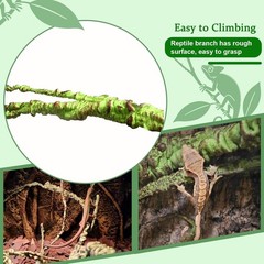Reptile Jungle Vines Flexible Bend-A-Branch 3.6Ft Reptile Climbing Branches