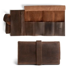 Hide & Drink, Watch Roll Organizer with Zippered Pouch, Easy Carry On Watchlo…