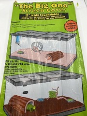 Metal Terrarium Tank Epoxy Screen Cover Lid Adjustable 13” X 36.25 – 49.75” NEW!