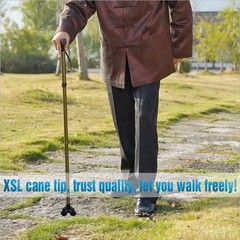 XSL Cane Tips – Heavy Duty Rubbers Self Standing Quad Base Replacement Walkin…