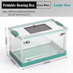 Large Reptile Habitat Tank with Sliding Screen for Snakes, Lizards & Frogs