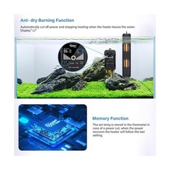 hygger Aquarium Heater, 100W/200W/300W/500W/800W Submersible Fish Tank Heater…