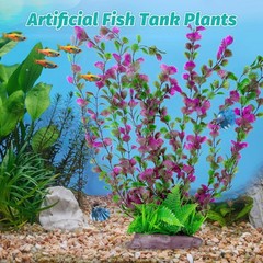 Hamiledyi Aquarium Plastic Plants Aquarium Decor Artificial Fish Tank Plants,…