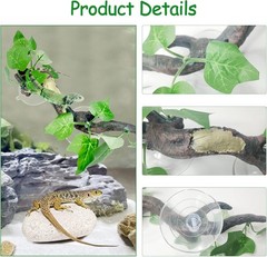 Safe Resin Climbing Branches for Snakes and Lizards – 2-Pack with Suction Cups