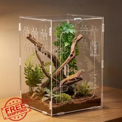 veectgoo Tarantula Enclosure 8x8x12 Acrylic Front Opening
