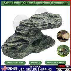 Resin Turtle Reptile Platform Basking Ramp Tank Water Aquatic Climb Ornament