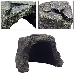 Large Reptile Hideout Cave,Resin Tortoise Hide Rock Turtle Hideaway House Lizard