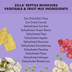 Zilla Reptile Munchies Vegetable and Fruit Mix 4 Ounce Dehydrated Treats