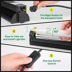 10.0 UVB Reptile Light Fixture Combo Kit for Bearded Dragons & Turtles