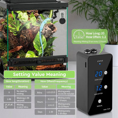 Reptile Humidifier, Misting System for Terrariums, Automatic with Adjustable Spr
