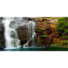 AWERT 48×18 inches Waterfall Terrarium Background Tropical Aquarium Backgroun…