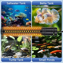 AQQA 800W Aquarium Heater, Fish Tank Heater with Digital Thermostat, Over-Tem…